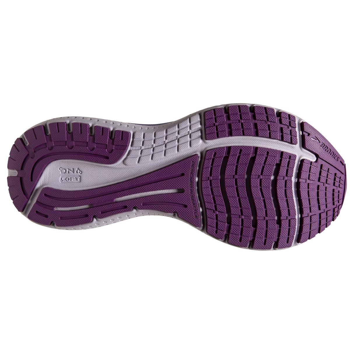 Brooks Glycerin 19 souliers de course femme ombre violet lavender semelle