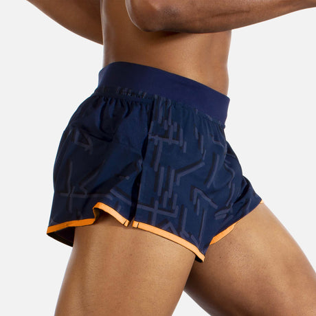 Brooks Sherpa 3" Split short course navy homme live
