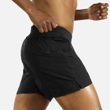 Brooks Sherpa 5" 2-en-1 short de course noir homme live