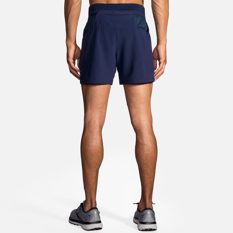 Brooks Sherpa 5" 2-en-1 short de course marine homme dos