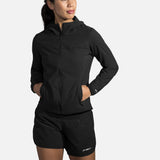 Brooks Canopy jacket de course noir femme live