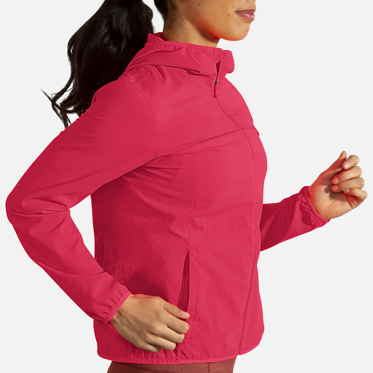 Brooks Canopy jacket de course rose femme live