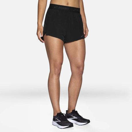 Brooks Chaser 3" shorts course noir femme