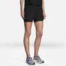 Brooks Chaser 5" 2-en-1 short course noir femme face