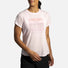 Brooks Distance Graphic T-shirt course rosewater femme