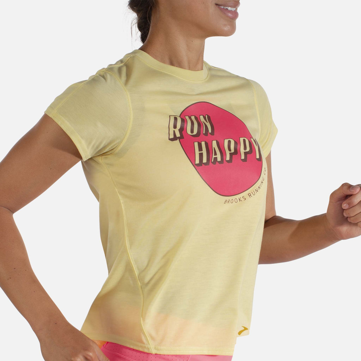Brooks Distance Graphic T-shirt course sunsprite femme action