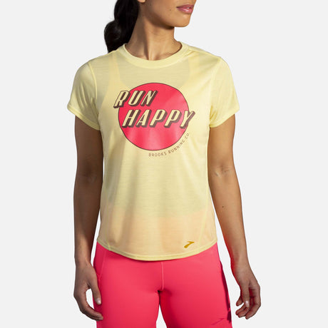 Brooks Distance Graphic T-shirt course sunsprite femme