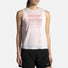 Brooks Distance Graphic Tank Top course rosewater femme face