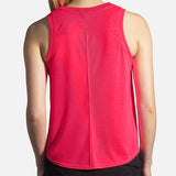 Brooks Distance tank top course fluoro pink femme dos