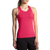 Brooks Pick-Up Tank course pink femme face