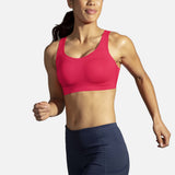 Brooks Dare Scoopback soutien-gorge fluoro pink action 2
