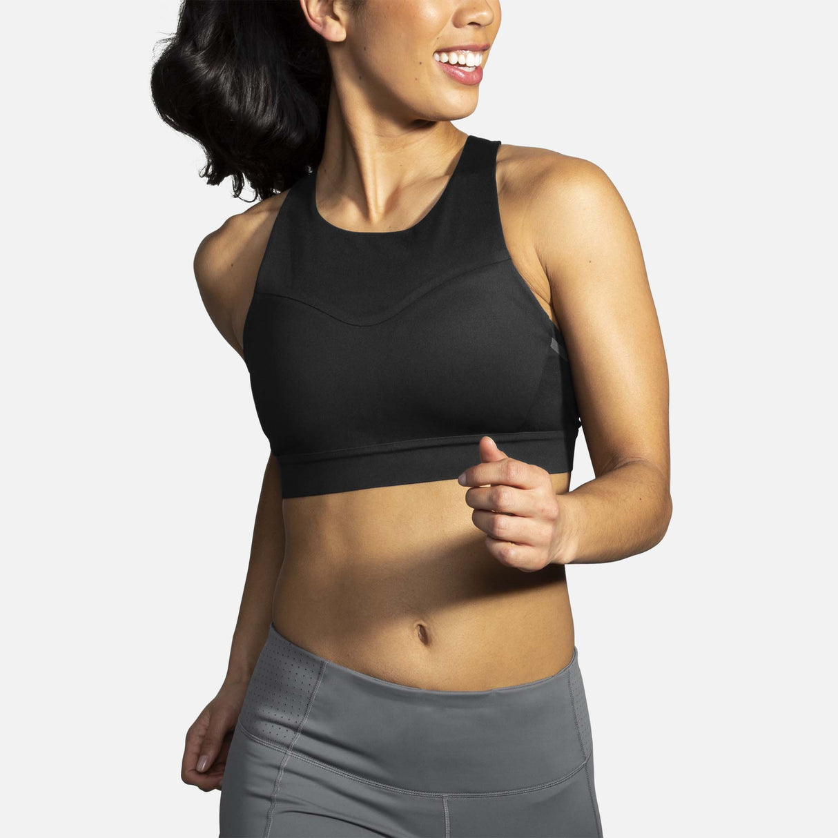 Brooks Drive 3 Pocket Run Bra noir action 2