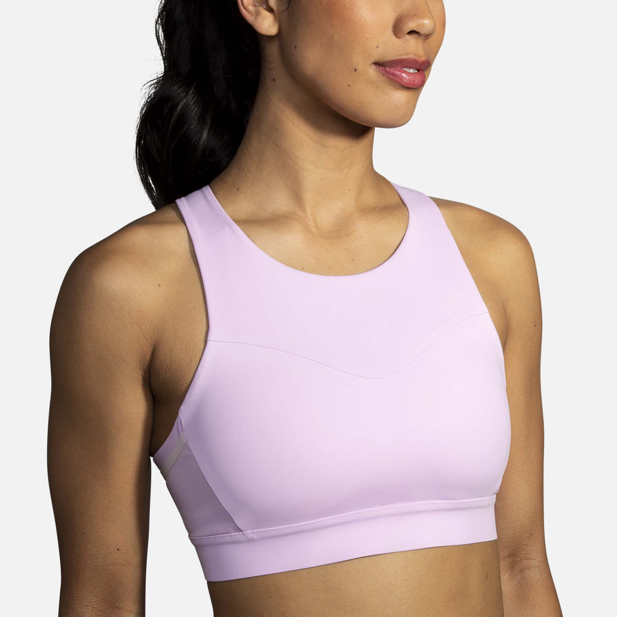 Brooks Drive 3 Pocket Run Bra orchid haze rosewater face