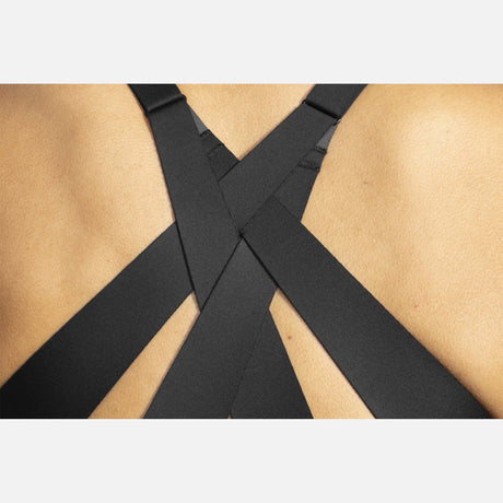 Brooks Drive Interlace Bra noir dos detail