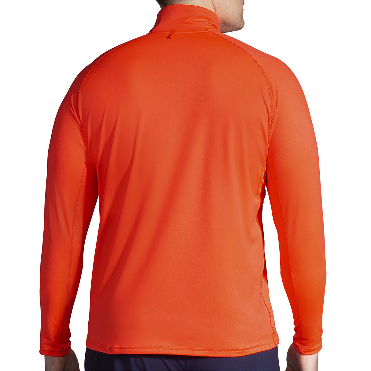 Chandail de course Brooks Dash demi-zip vivid flame manches longues homme dos