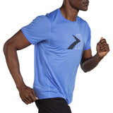 Brooks Distance Graphic T-shirt vivid blue logo homme action