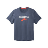 Brooks Distance Graphic T-shirt heather dusk logo homme
