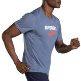Brooks Distance Graphic T-shirt heather dusk logo homme action
