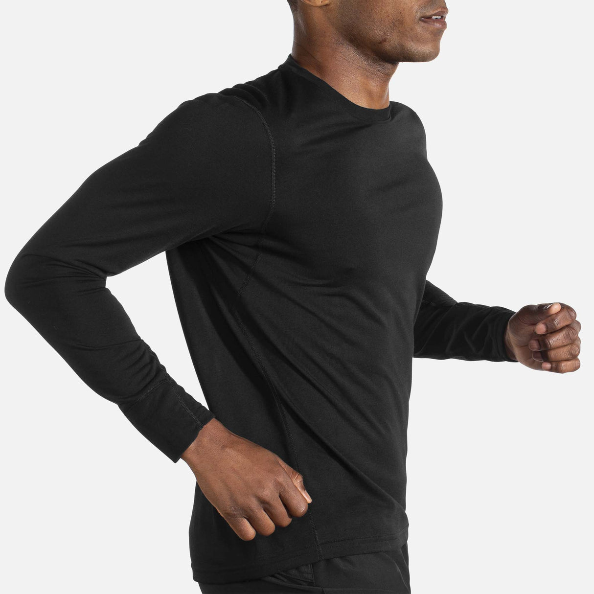 Brooks Distance t-shirt à manches longues noir homme en course