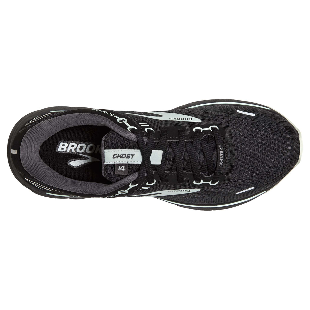 Brooks Ghost 14 GTX chaussures de course à pied pour homme - black black ebony empeigne