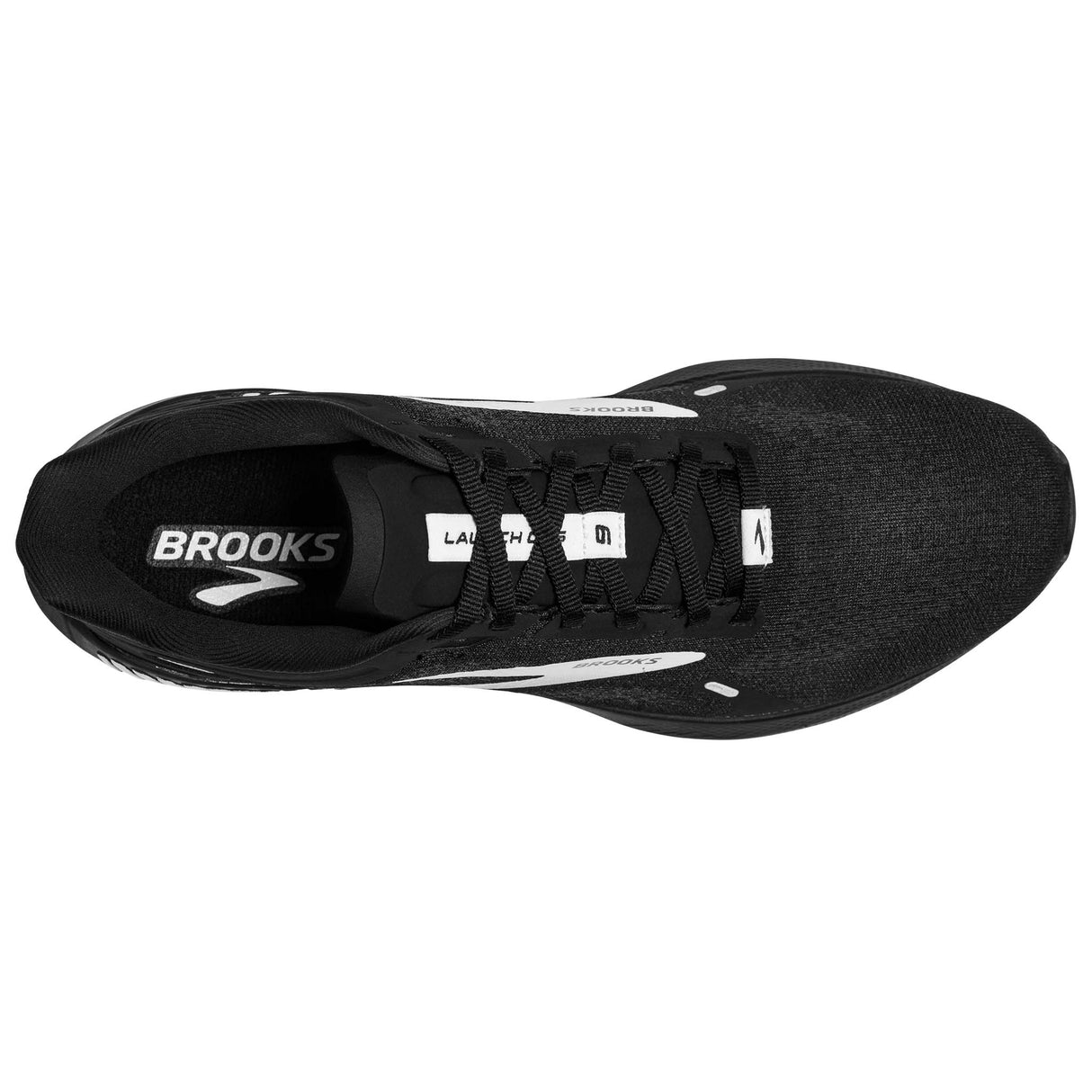 Brooks Launch GTS 9 running homme noir blanc empeigne