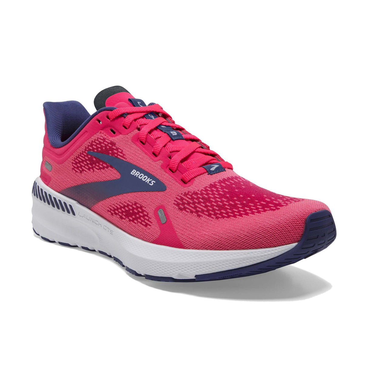 Brooks Launch GTS 9 running femme rose fuchsia cobalt pointe