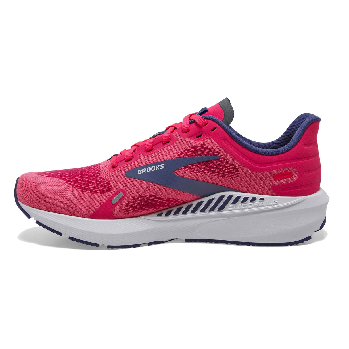 Brooks Launch GTS 9 running femme rose fuchsia cobalt lateral