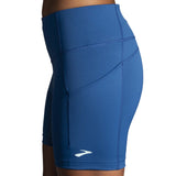 Brooks Method 5-inch Short Tight cuissard de course à pied femme blue ash lateral 2