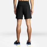 Brooks Sherpa 7-inch 2-in-1 short de course à pied noir homme dos