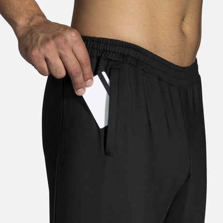 Brooks Spartan Jogger pantalon de course à pied noir homme poche latérale