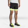 Brooks Carbonite 5-inch 2-en-1 short de course à pied homme face