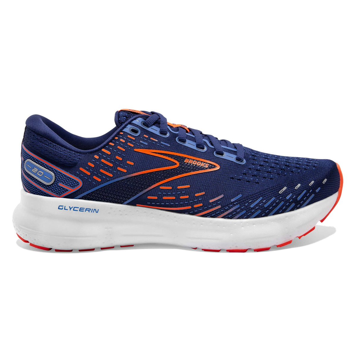 Brooks Glycerin 20 running homme blue depths palace blue orange