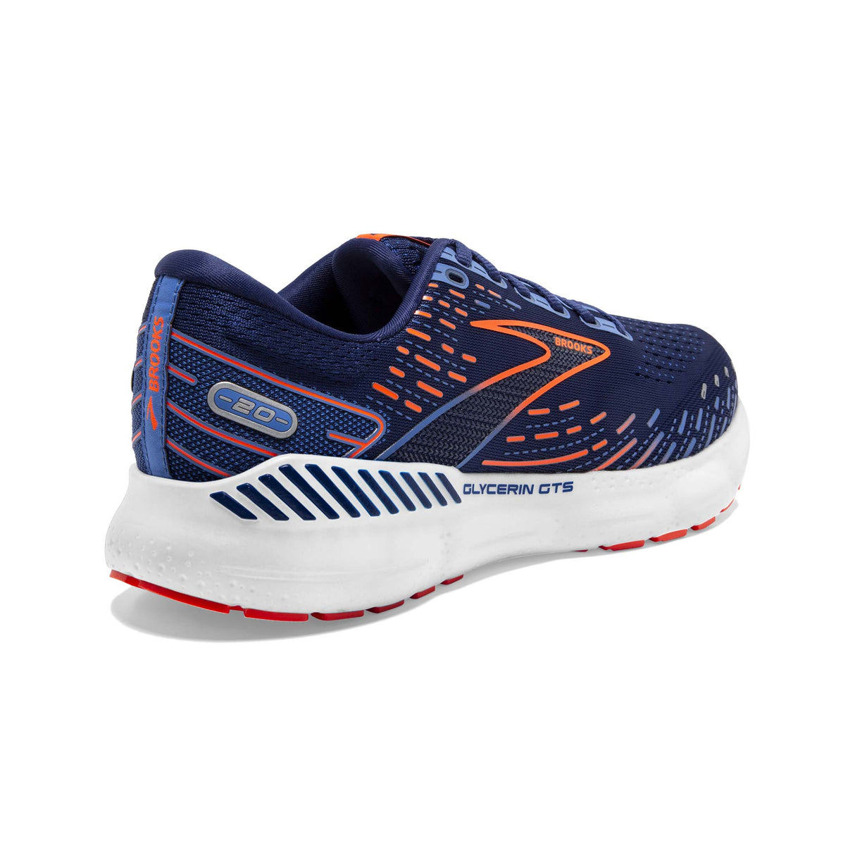 Brooks Glycerin GTS 20 running homme blue depths palace blue orange talon