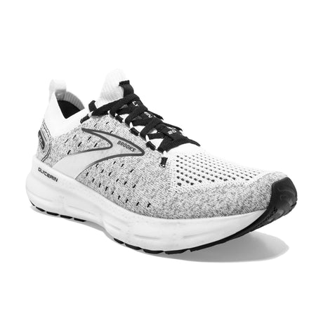 Brooks Glycerin StealthFit 20 running homme blanc gris noir oblique