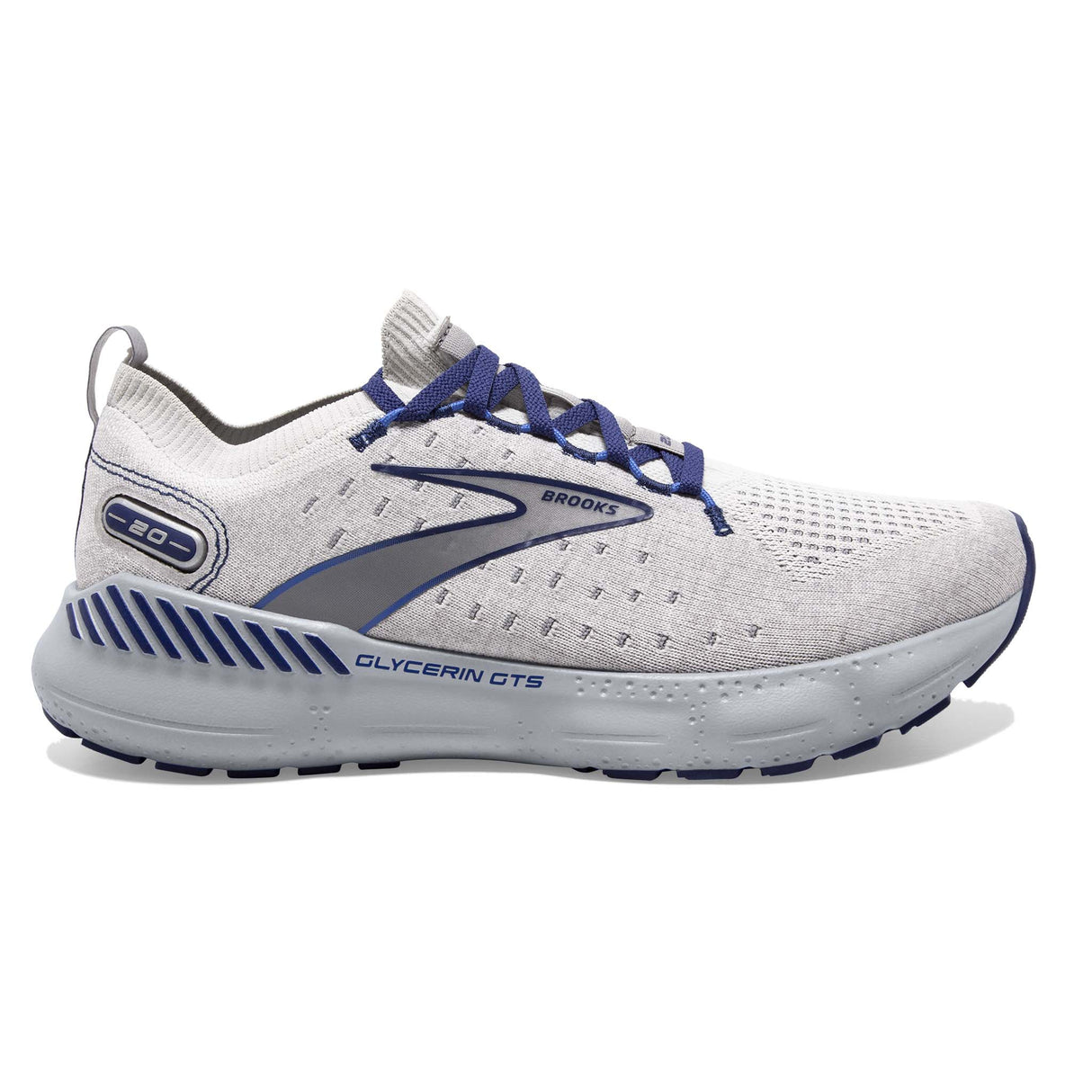 Brooks Glycerin StealthFit GTS 20 running homme oyster alloy blue depths