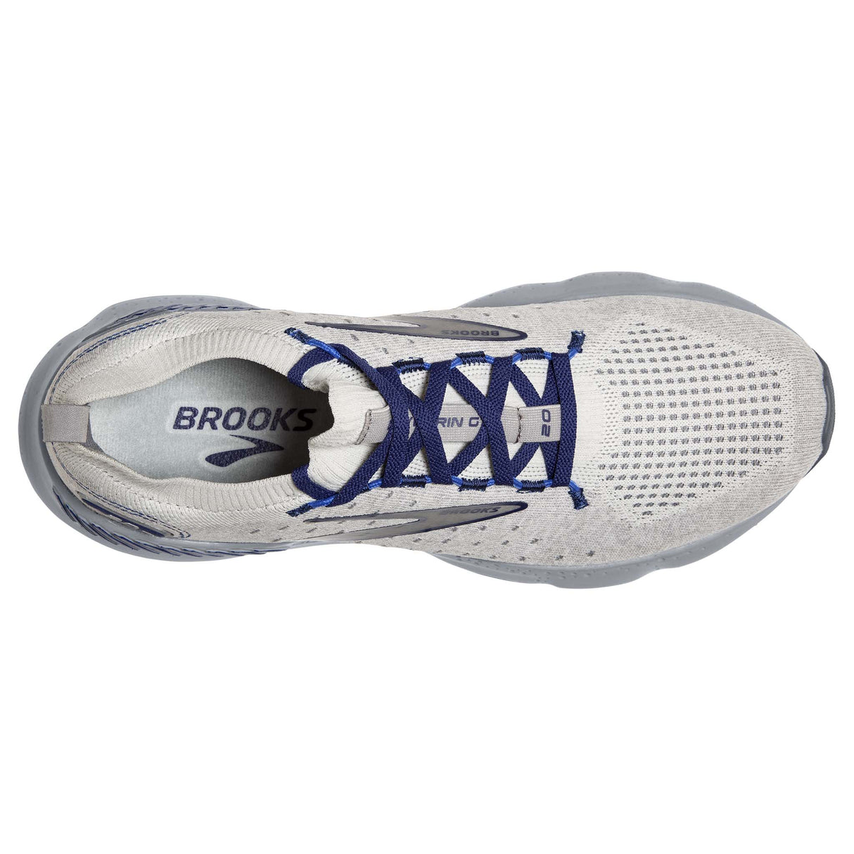 Brooks Glycerin StealthFit GTS 20 running homme oyster alloy blue depths empeigne