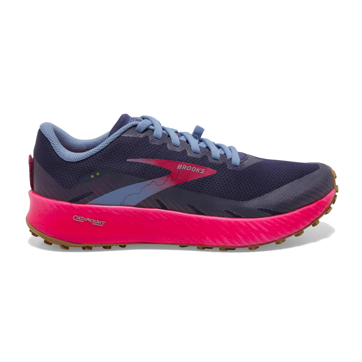Brooks Catamount chaussures de course à pied trail femme deep cobalt diva pink oyster mushroom