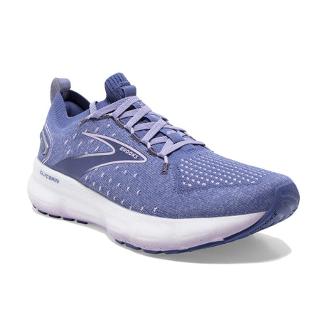 Brooks Glycerin StealthFit 20 running femme blue pastel lilac white oblique