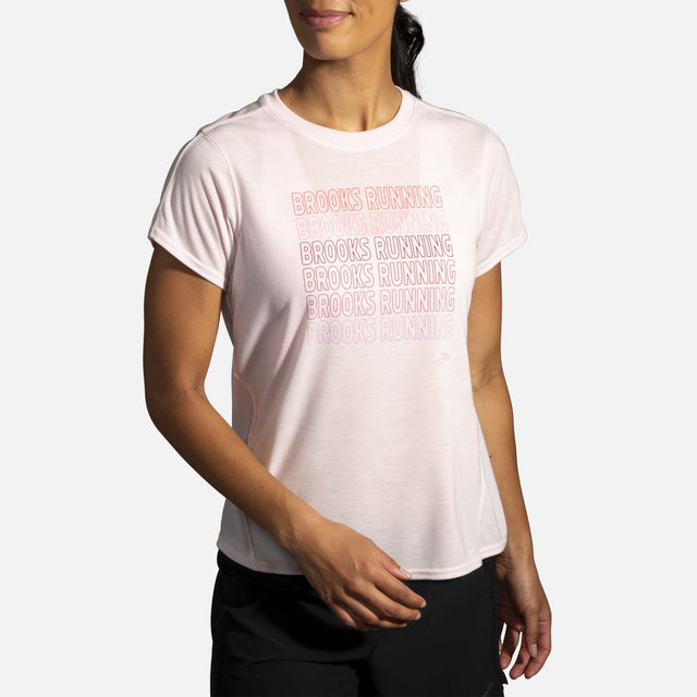 Brooks Brooks Distance Graphic T-shirt de course à manches courtes pour femme