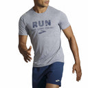 Brooks Brooks Distance Graphic T-shirt sport de course à pied homme