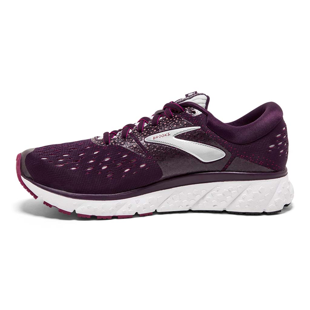 Brooks Glycerin 16 chaussure de course a pied femme violet rose gris lv3