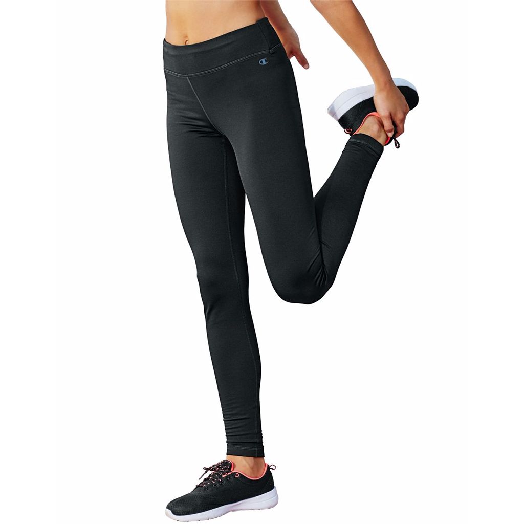 Pantalon legging sport femme Champion Tech Fleece noir Soccer Sport Fitness