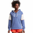 Champion Campus French Terry 1/4 Zip Oversized Hoodie Chandail à capuche pour femme Seven Seas Blue