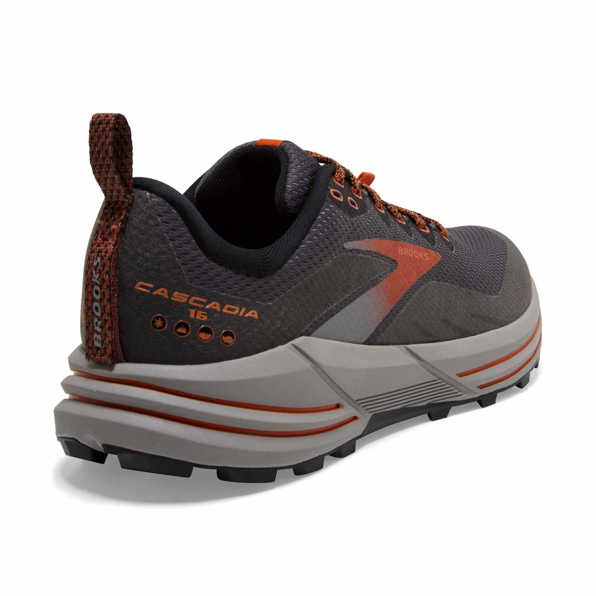 Brooks Cascadia 16 GTX chaussures de course à pied trail homme - Black / Ebony / Cinnabar - angle 2