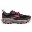 Brooks Cascadia 16 GTX chaussures de course à pied trail femme - Black / Blackened Pearl / Coral