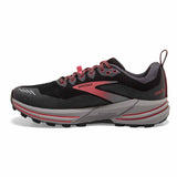 Brooks Cascadia 16 GTX chaussures de course à pied trail femme - Black / Blackened Pearl / Coral - côté