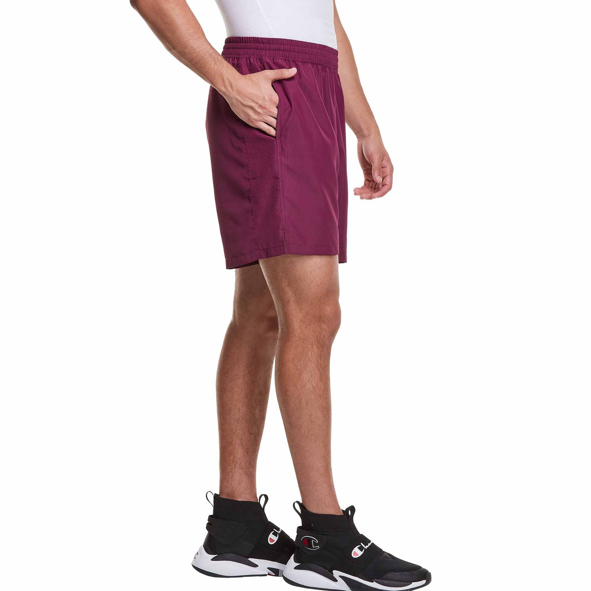 Champion 7 Inch Woven Sport Shorts W/Out Liner short sans doublure pour homme - Dark Berry Purple - côté