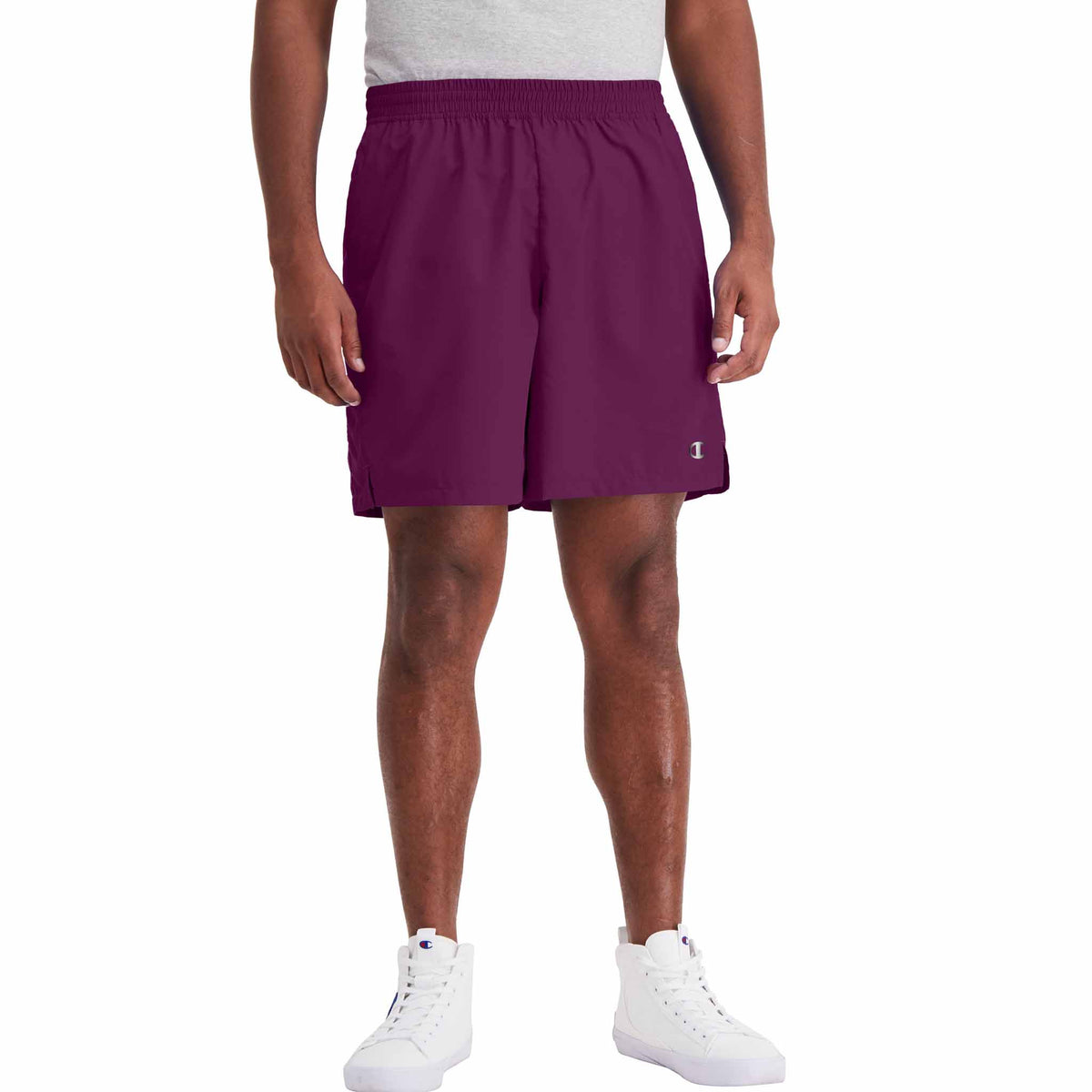 Champion 7 Inch Woven Sport Shorts W/Out Liner short sans doublure pour homme - Dark Berry Purple - FAce