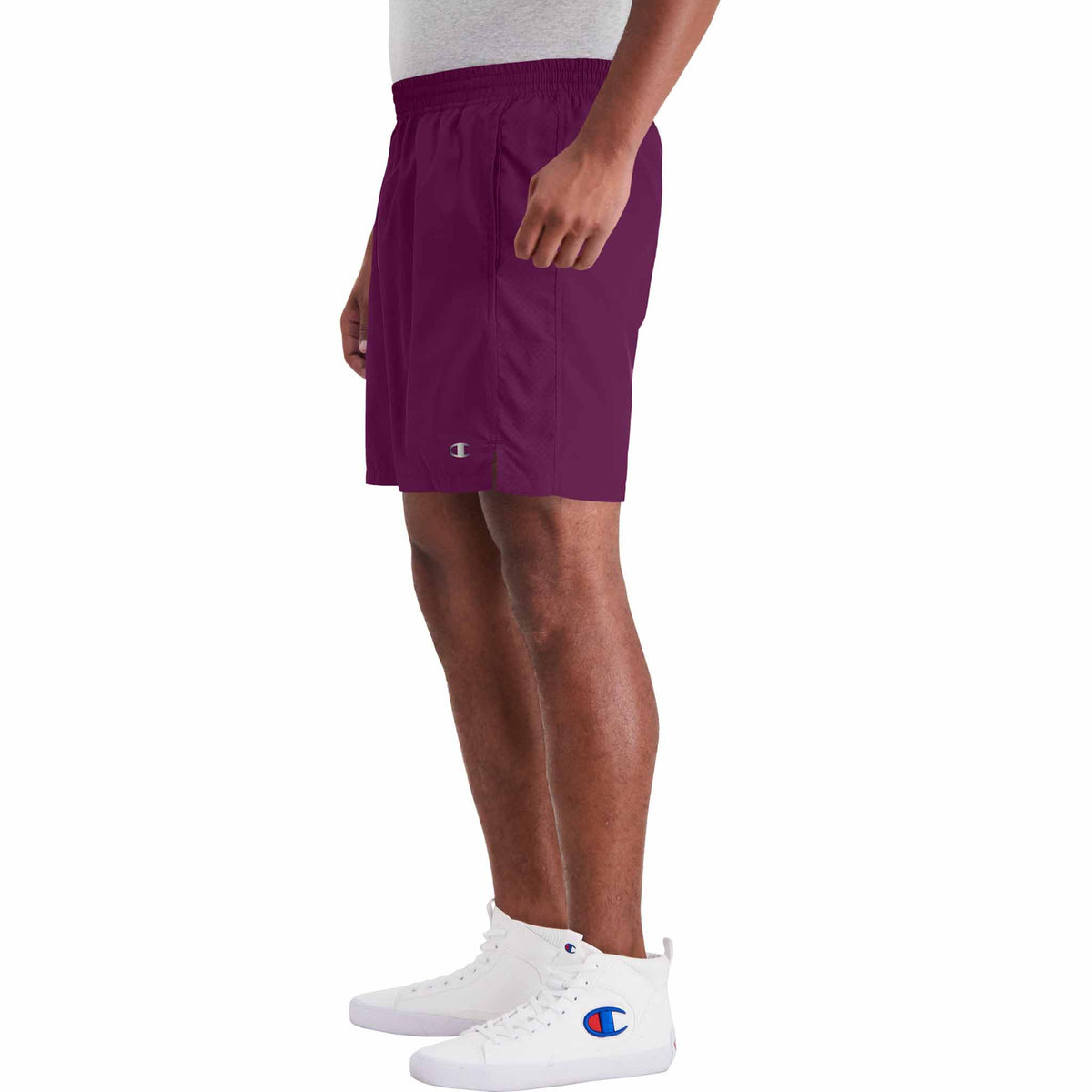 Champion 7 Inch Woven Sport Shorts W/Out Liner short sans doublure pour homme - Dark Berry Purple - Côté 2