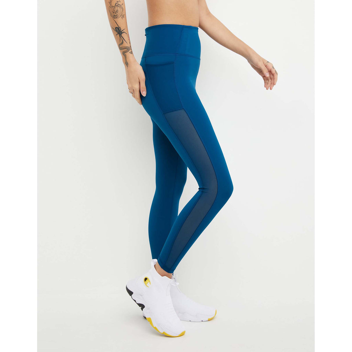 Champion All In Crop 7/8 Tight legging sarcelle femme lateral
